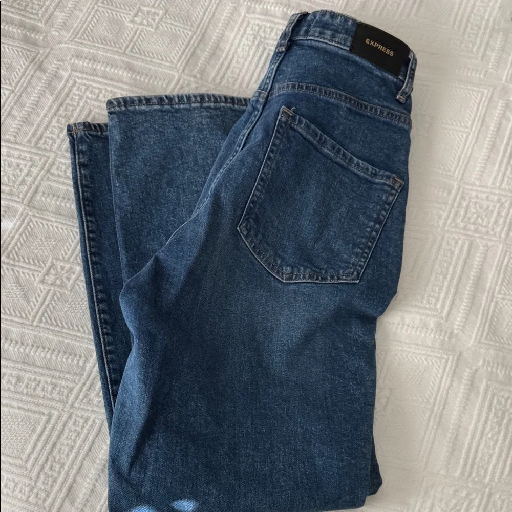 Express High Rise Blue Jeans - Picture 6 of 6